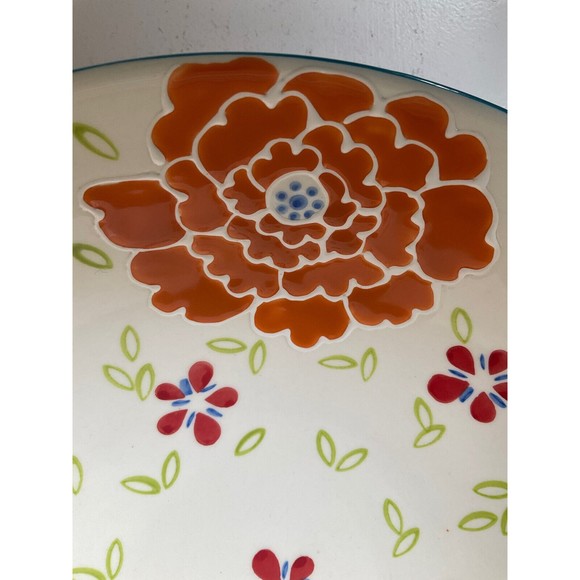 Artistic Accents Floral Serving Bowl Hand Painted By Coastline Imports 10 in. - Picture 6 of 8
